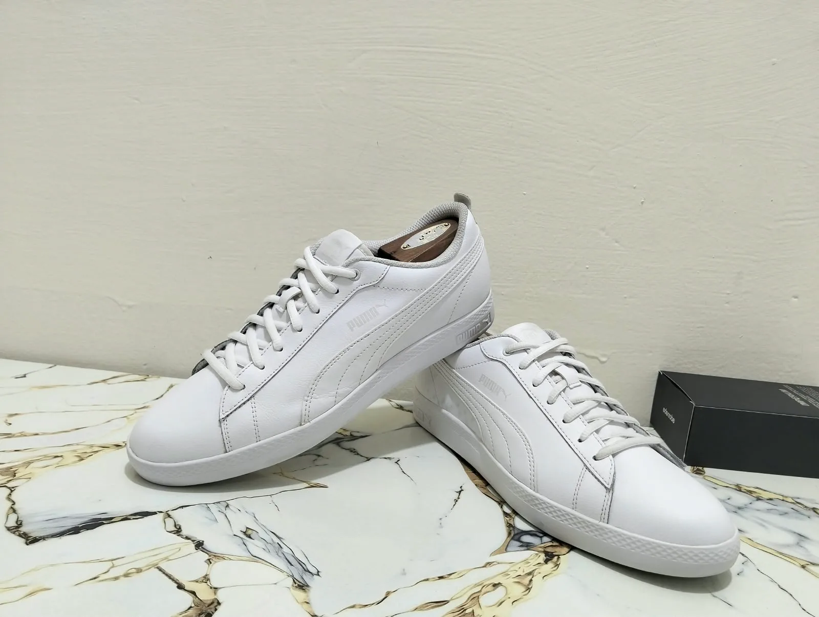 PUMA SMASH V2 SNEAKERS FULL WHITE view 3